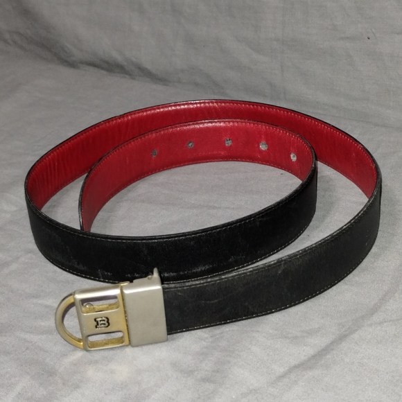 BALLY ITALIAN MADE BLACK LEATHER BELT - Picture 4 of 15
